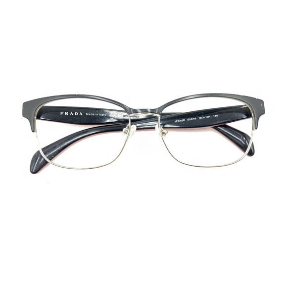 Prada VPR 65R 1BO-1O1 Black Silver Pink Eyeglasses Frames 53-16 140 Italy Women - Picture 12 of 12